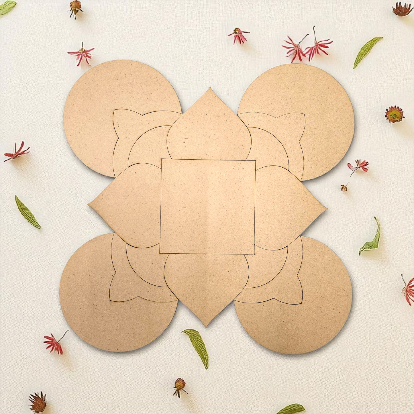 MDF Rangoli Cutouts Design - 6