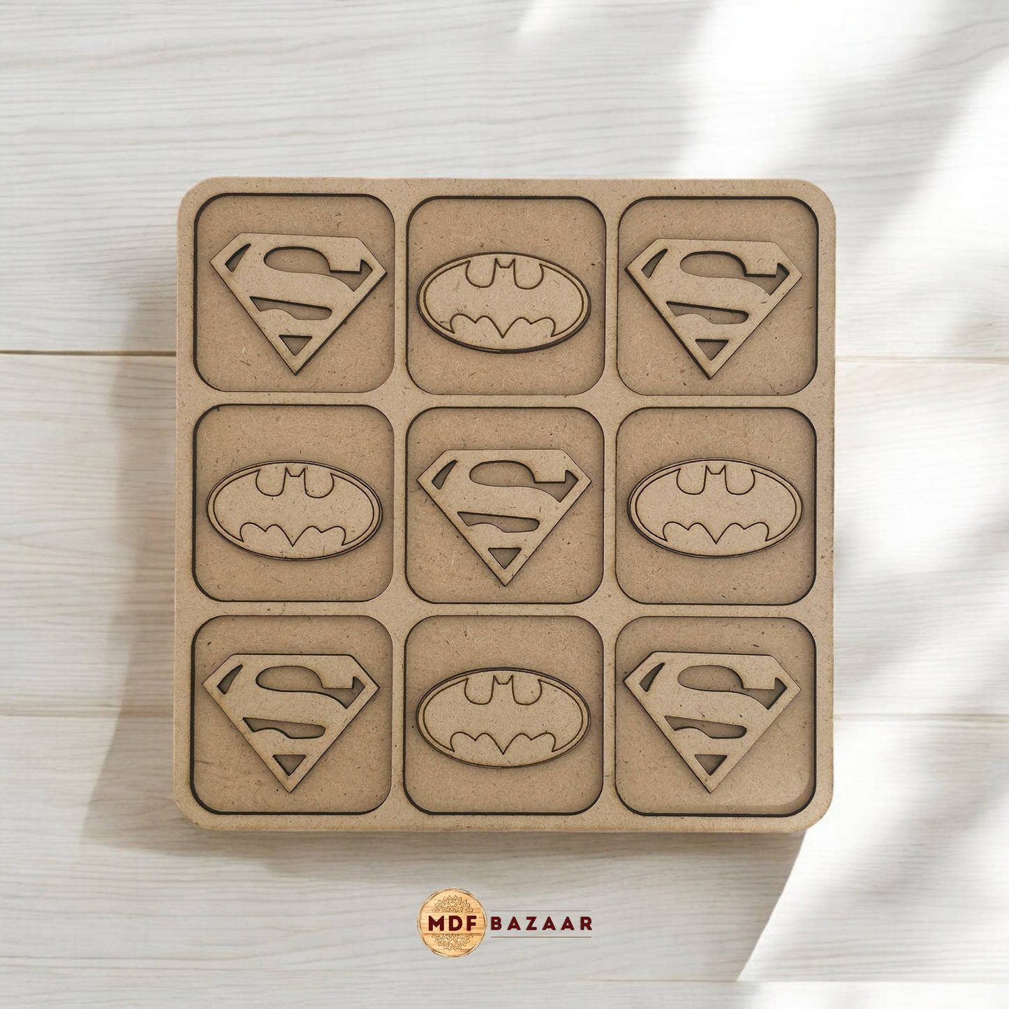 TIC TAC TOE (Superman vs Batman Design)