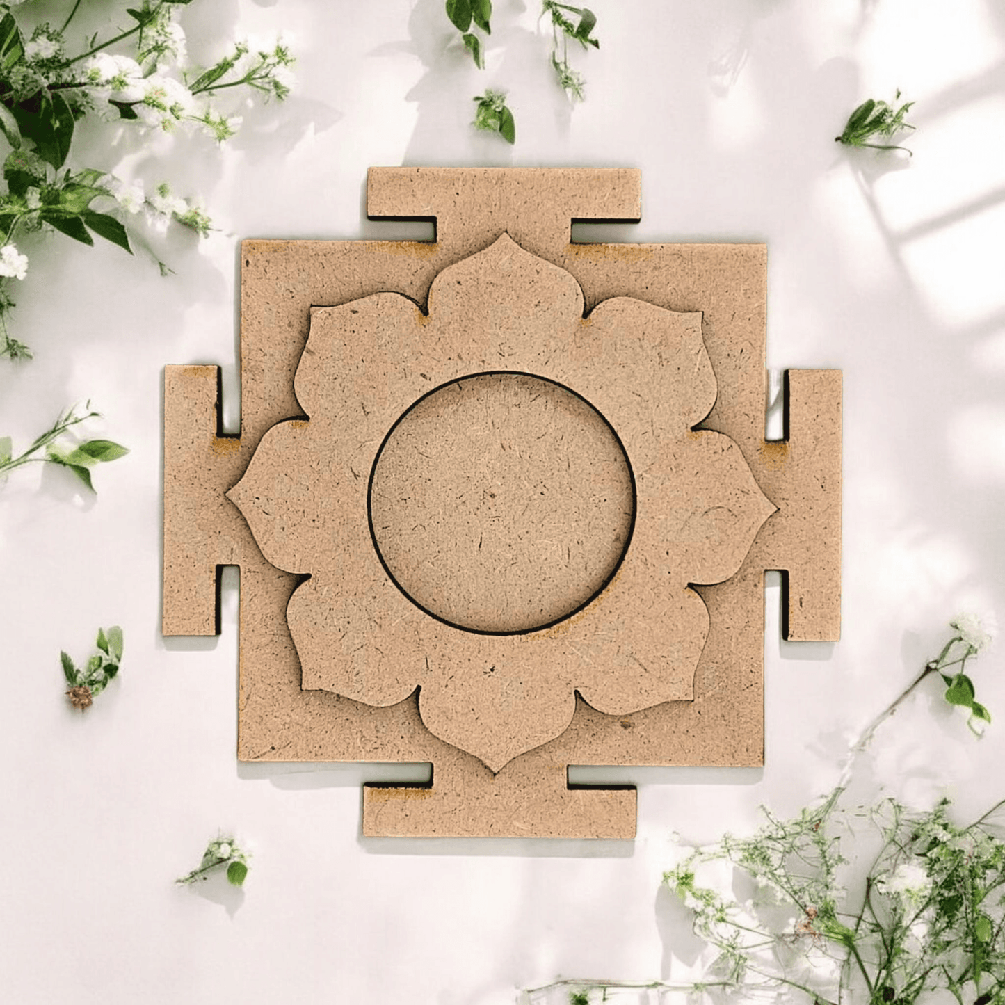 Designer T-Light Holder Shri Yantra Design