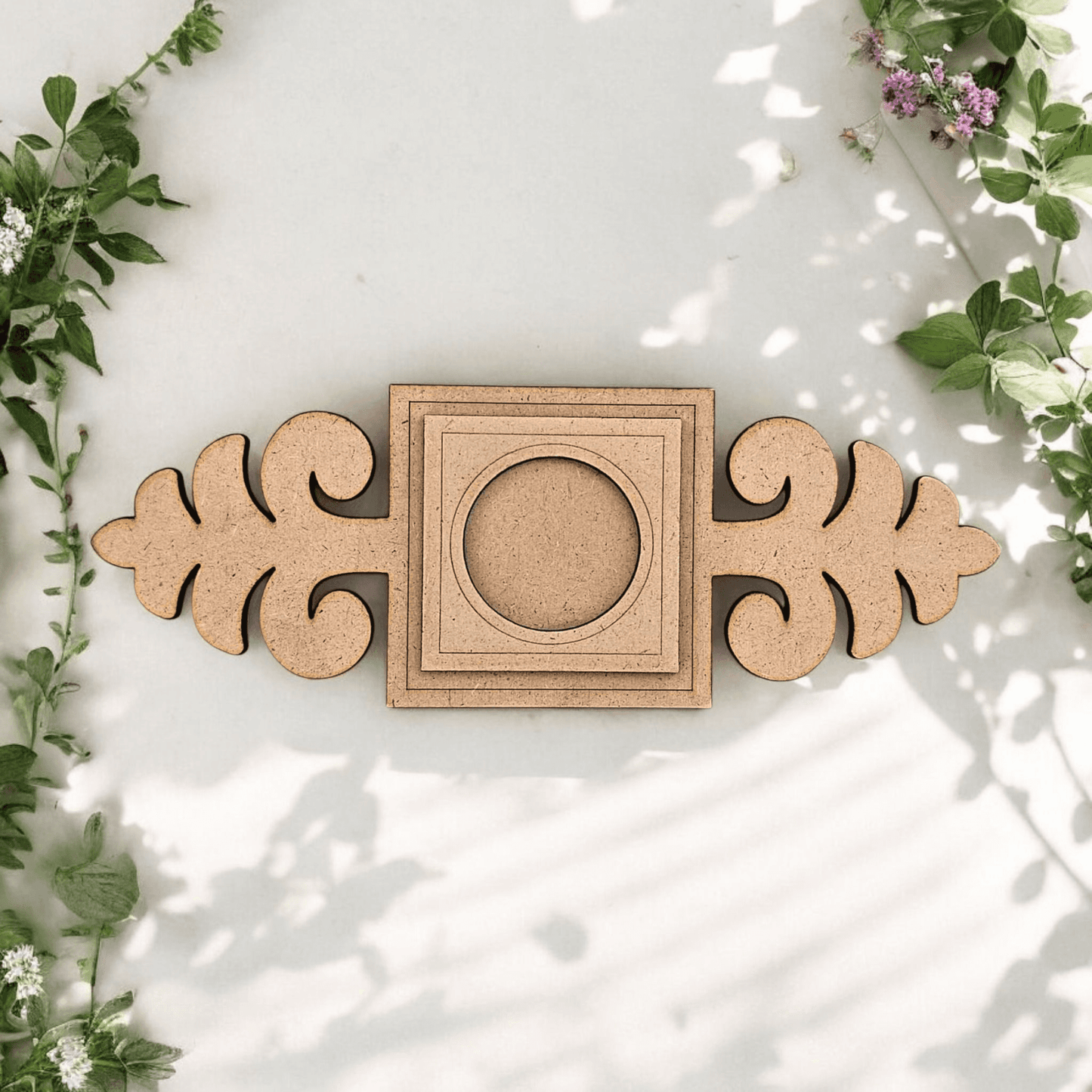 Designer cut T-Light Holder Square Motif Design
