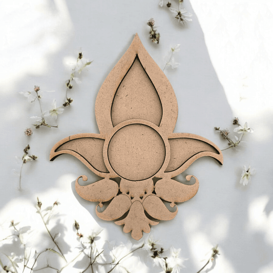 Designer cut T-Light Holder Leaf Design