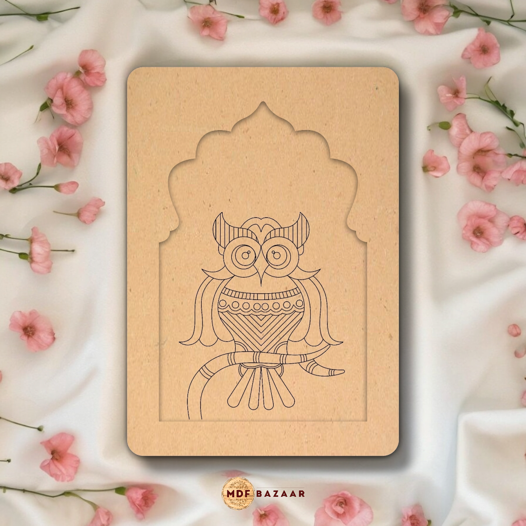 Premarked Jharokha - Owl Design