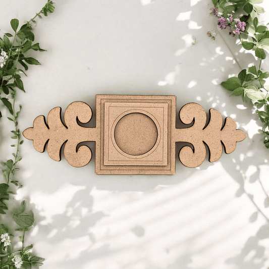 Designer cut T-Light Holder Square Motif Design
