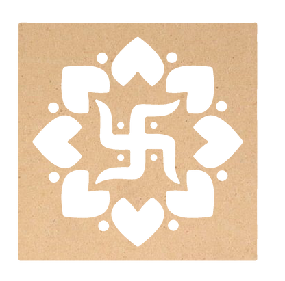 Rangoli Stencil - Swastik design