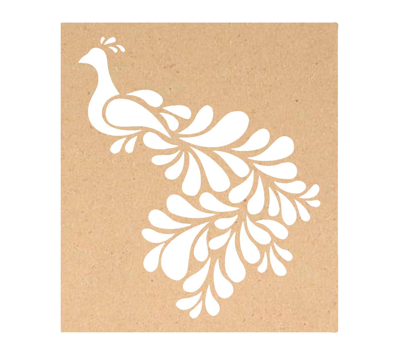 Rangoli Stencil - Peacock Design