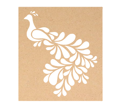 Rangoli Stencil - Peacock Design